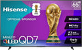 Hisense 65' Class QD7 Series Mini-LED 4K UHD Smart Fire TV (65QD7QF, 2025 Model) - QLED, HDR10+, Dolby Vision, Dolby Atmos, Game Mode Plus, ALLM, Alexa Built in with Voice Remote, Streaming TV, Black