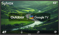 SYLVOX 43 Inch Outdoor Smart Television Weatherproof Google TV, 4K 700NIT High Brightness Temperature Resistant IP56 Waterproof TVs, Anti-Scratch, Suitable for Partial Sun (Patio Series)
