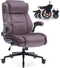 Office Chair with Locking Wheels, Ergonomic High Back Fabric Desk Chair with Adjustable Lumbar Support, Flip-Up Arms, Thick Padded Seat, 400lbs Heavy Duty for Home Office Adults