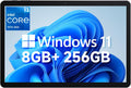 CHUWI Hi10 X2 Windows 11 Tablet 10.1'', Intel Core i3 (up to 3.9GHz), 8GB RAM 256GB SSD, Windows Tablet PC, 4K Micro HDMI, WiFi 6, BT 5.3, USB 3.2, Dual Cameras, USB-C, with Case
