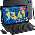 13.4 inch Best Android 16 Tablets 2025 with Keyboard and Pen,13+ inch Large Screen 2-in-1 Tablet PC with Case, Stylus, Mouse | Gemini AI Gaming Tablet, 24GB+256GB, 120Hz, Octa-Core, 10000mAh