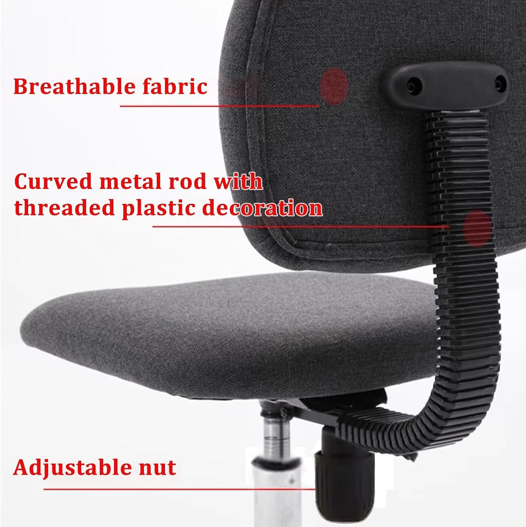 Computer Chairs for Adults Back Support Bearing 400 Lbs No Arms Liftable Swivel Chair Breathable Ergonomic Mesh Office Chair Comfortable Chair for Home, Bedroom, Study(Blue)