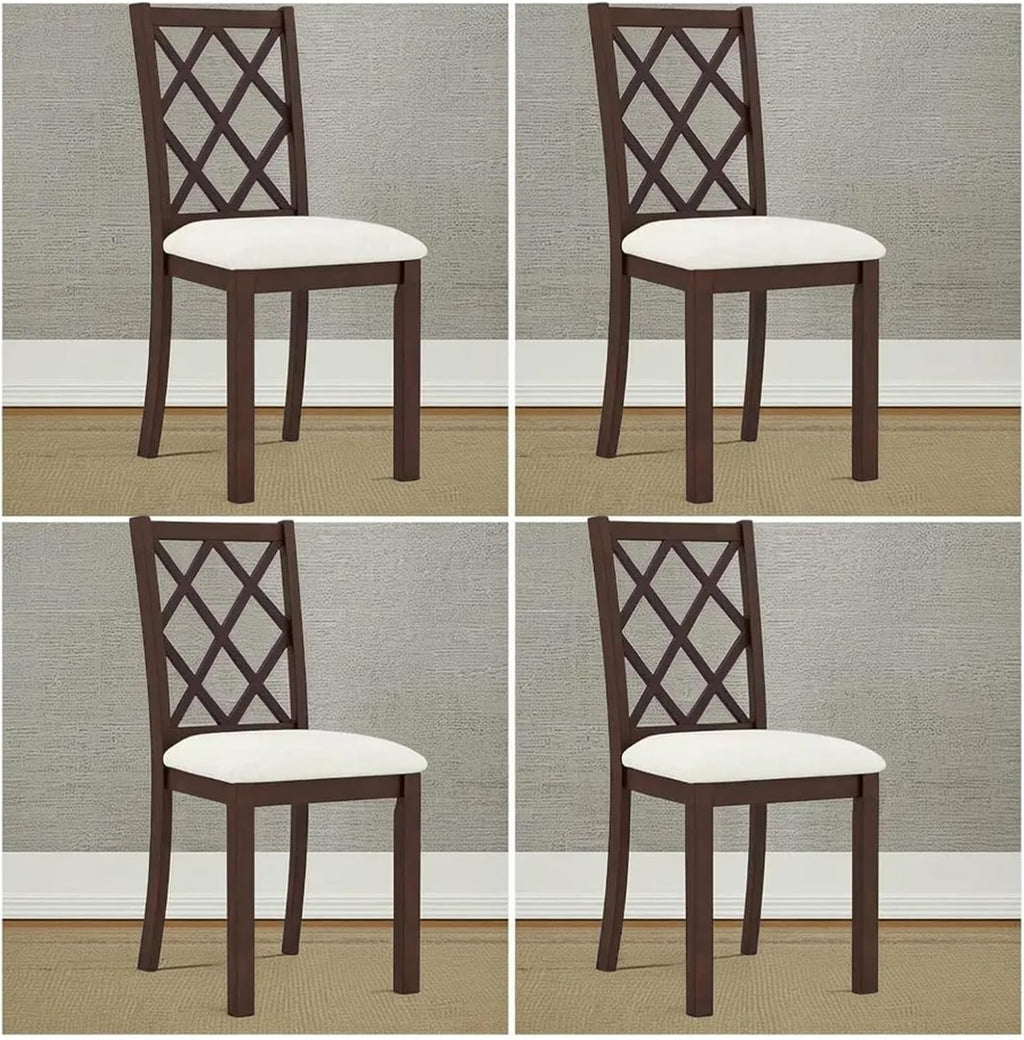 Dining Chairs Outdoor 1pcs Wooden Armless Kitchen Dining Chairs Rubber Wood Legs Max Load 400Lbs