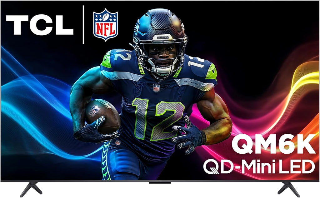 TCL 65 Inch Class QM6K Series | Mini LED QLED 4K HDR | 65QM6K, 2025 Model | 120HZ-144HZ High Brightness Smart Google TV Dolby Atmos Onkyo Audio | Voice Remote Alexa Gaming Streaming Television
