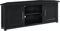 Crosley Furniture Camden Corner TV Stand for 65+ inch TVs, Entertainment Center with Storage Shelves, Black