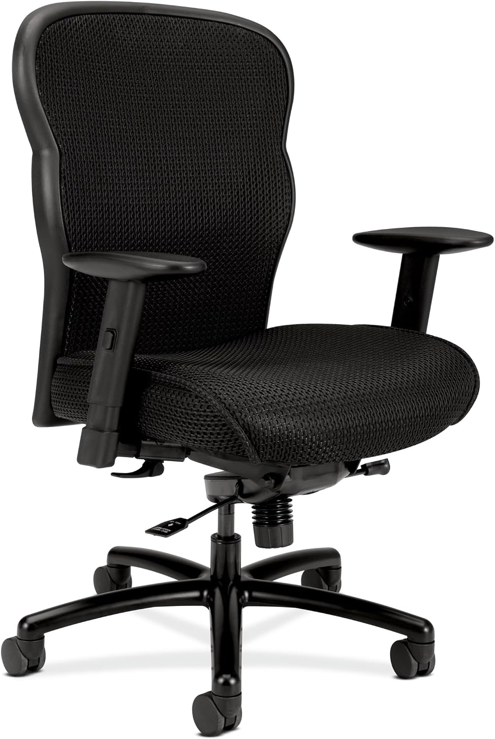 Bundle of HON Wave Big and Tall Office Chair, 450lbs Weight Capacity, Extra Wide Seat, Heavy Duty Tilt Recline, Swivel Wheels, Comfortable for Long Hours + Carpet Chair Mat (36' x 48')