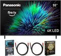 Panasonic TV-55W70BP W70 Series 55 inch LED 4K Ultra HD Smart Fire TV Bundle with 2X 6FT Universal 4K HDMI Cable, Theater Essentials and CPS Exclusive 26 Month Protection Pack (BEACH-CPS-26M500ATV)