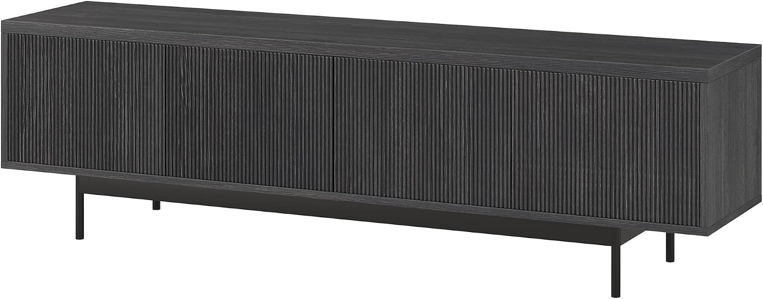 Henn&Hart Whitman, 70'' Rectangular TV Stand, Charcoal Gray