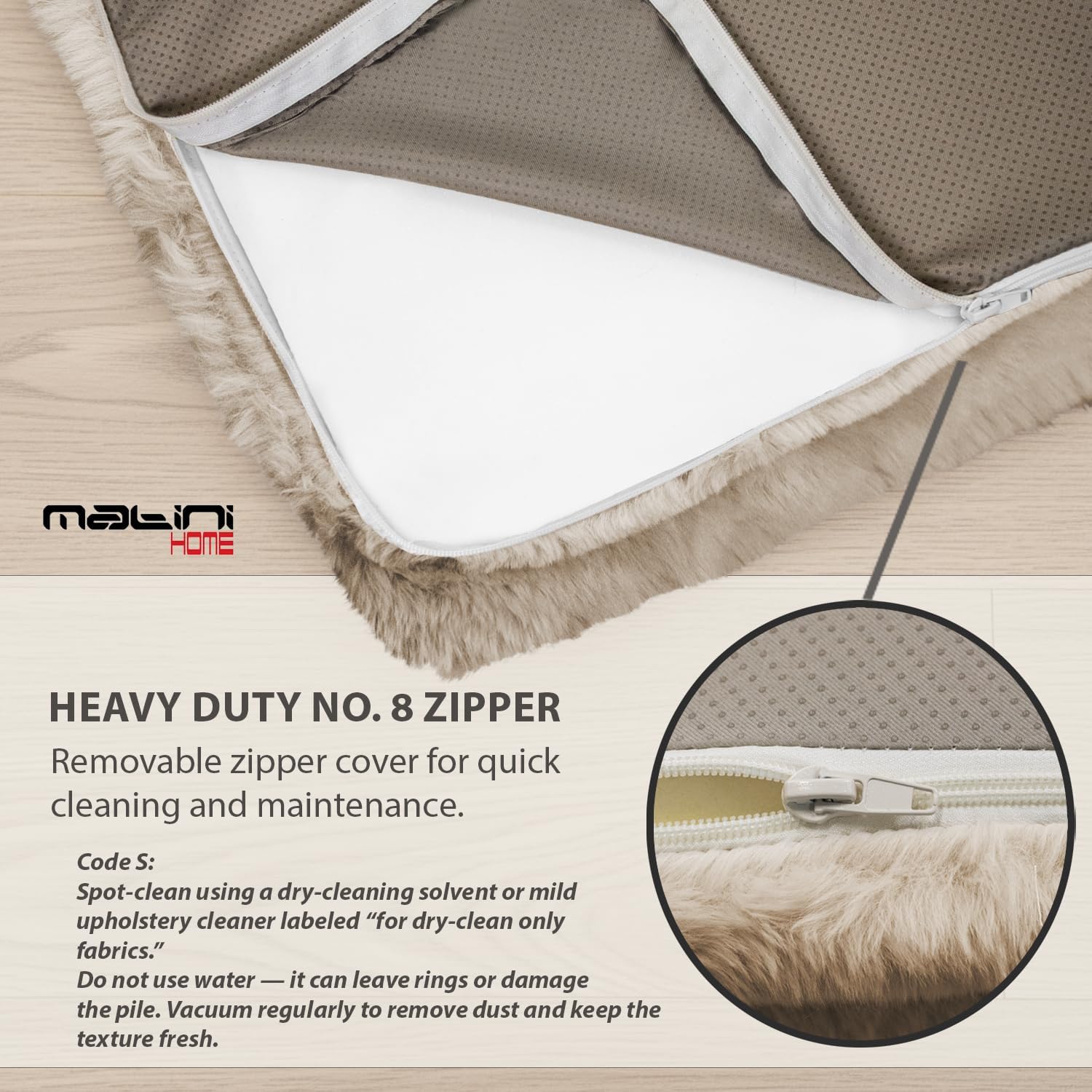 Matini Home Memory Foam Futon Mattress, Foldout Couch Futon Mattress - 6x54x74 (Beige) - Plush Faux Fur Fabric Comfortable and Heavy Duty Sofa Bed, Thick Corded Cushion for All (Frame NOT Included)