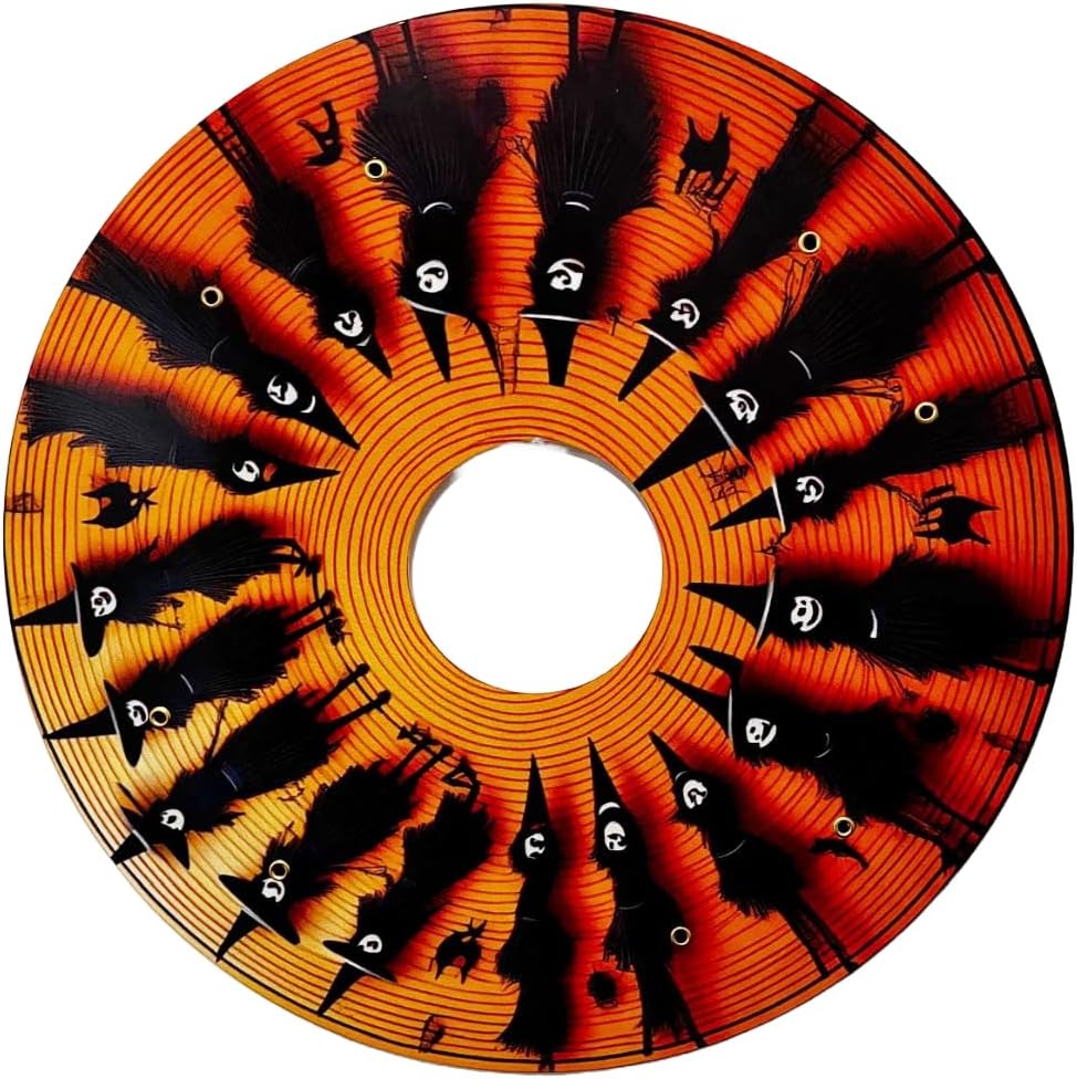 Designer Halloween Cover for Wheelchair Wheels, Enhances Aesthetics, Easy Install/Remove, Lightweight, New Matt Finish (Halloween Witch)