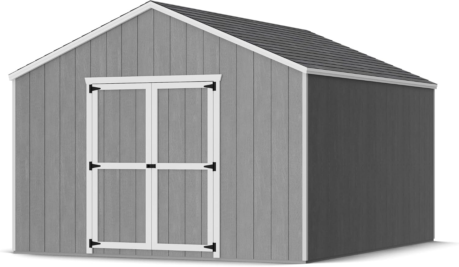 Little Cottage Co. 12x14 Value Gable Shed with Floor, Outdoor Wood Storage Do-It-Yourself Precut Kit