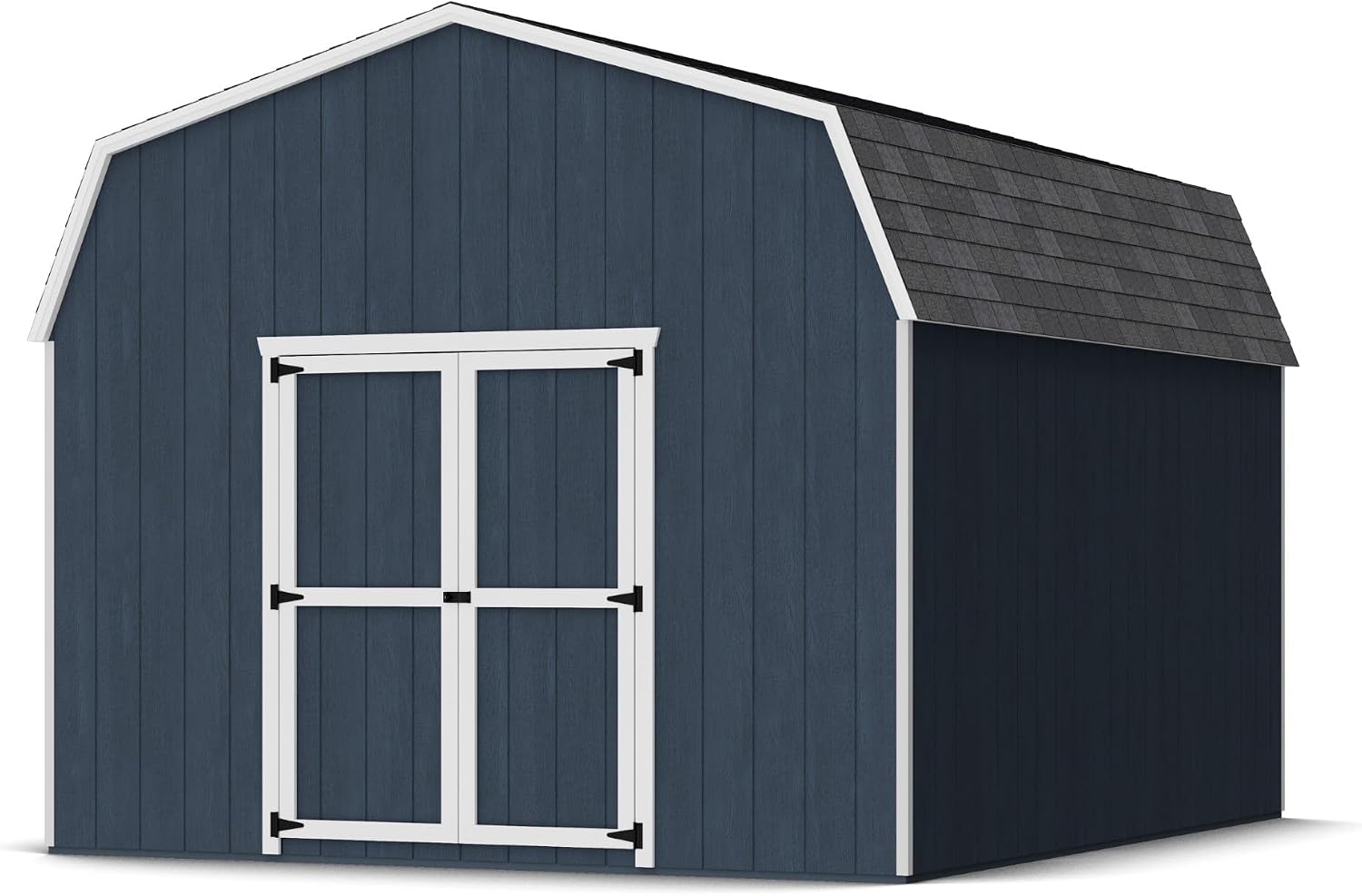 Little Cottage Co. 12x14 Value Gambrel Barn with 6 ft. Sidewalls with Floor, Outdoor Wood Storage Shed Do-It-Yourself Precut Kit