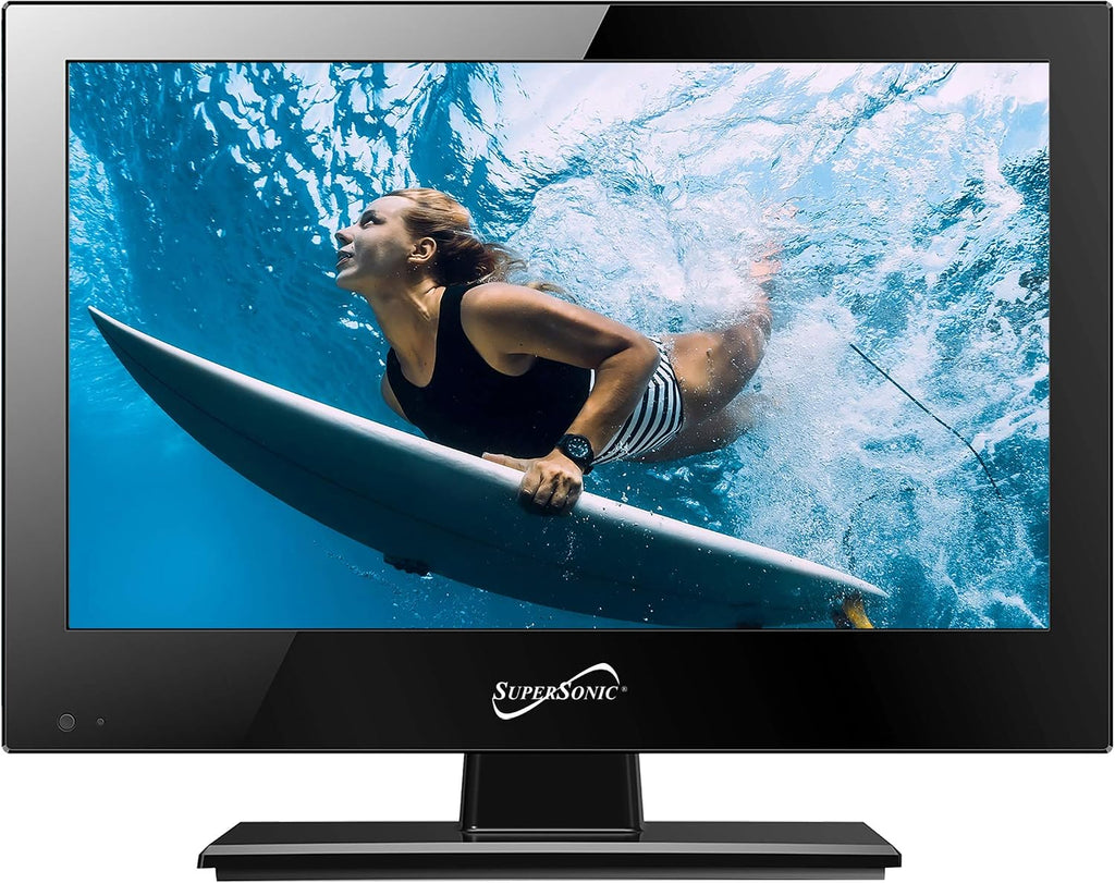 Supersonic SC-1311 13-Inch DLED HDTV with Dual Tuners, HDMI Input, Stunning 1080p Resolution, 16:9 Aspect Ratio, Vibrant Colors, USB Playback, Wall Mountable Design and AC/DC Compatibility