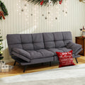 MUUEGM Futon Sofa Bed Couch Sofa, Memory Foam Futon Sleeper Sofa Loveseat Convertible Couch Bed for Small Compact Spaces, Apartment, Dark Grey.