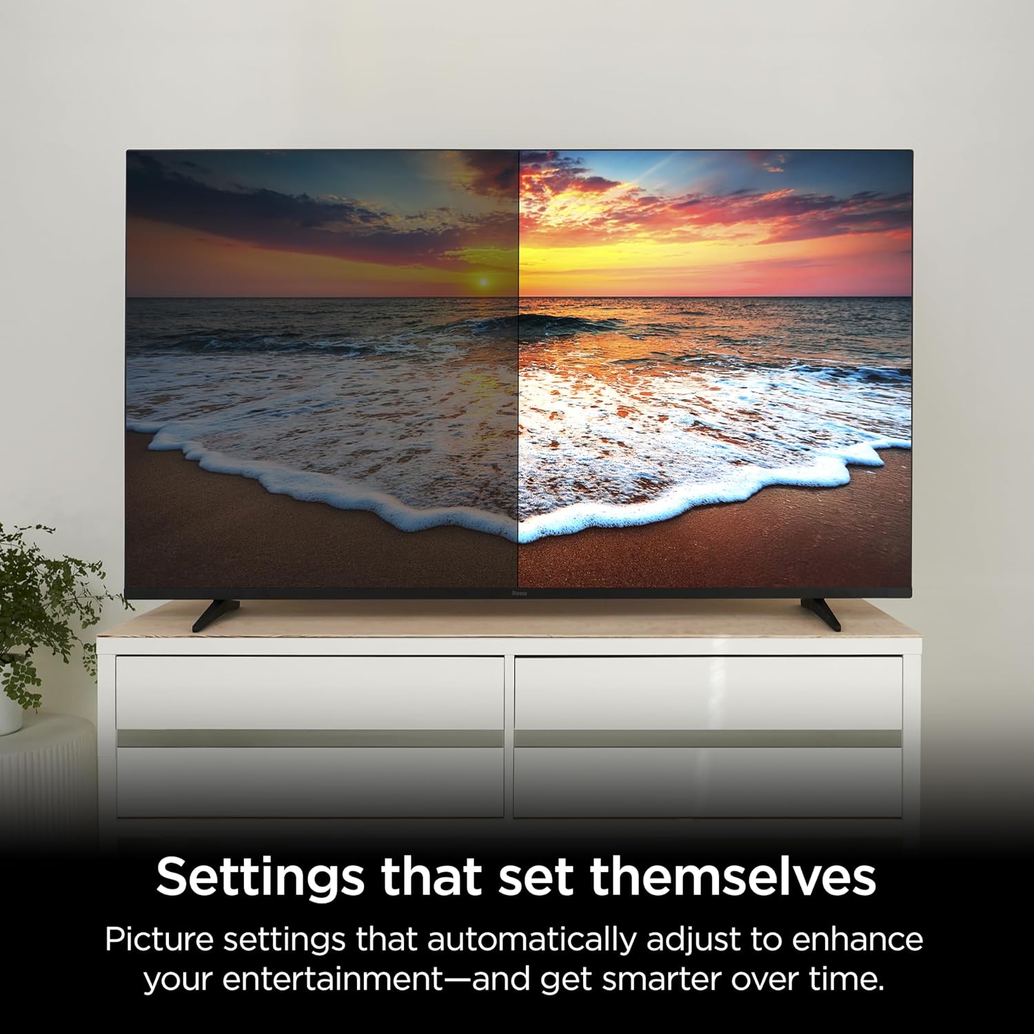 Roku Smart TV – 55-Inch Pro Series 4K QLED RokuTV with Backlit Roku Voice Remote Pro, Dolby Vision IQ, 120Hz Refresh Rate – Live Local News, Sports, Gaming