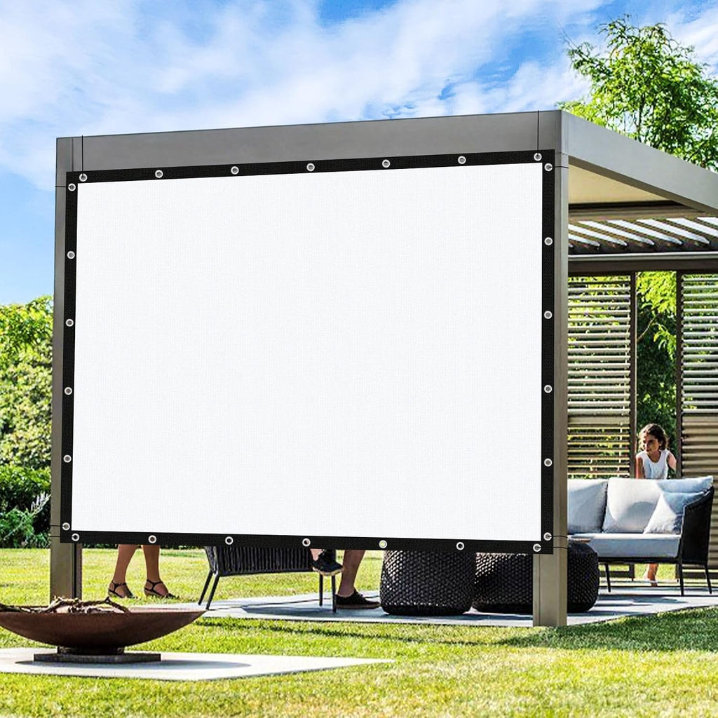 Artpuch Outdoor Pergola Shade Cover 14x20 FT Sun Shade Cloth with Grommets White Commercial Grade Patio Privacy Screen Shade Canopy (Customized Available) GN09
