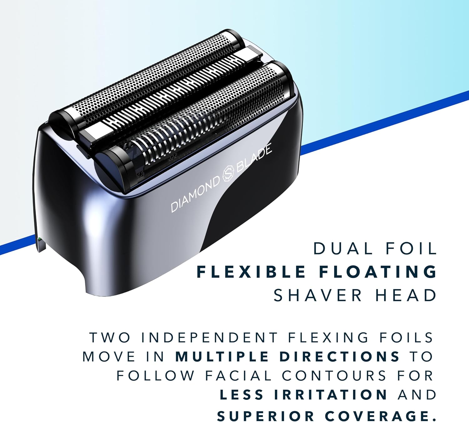 Blade & Stone PS501 Foil Shaver for Men – Dual Foil Cordless Shaver with Graphene-X Blades and 8000 RPM Digital Motor – All-Metal, Rechargeable Wet and Dry Razor – Dark Night
