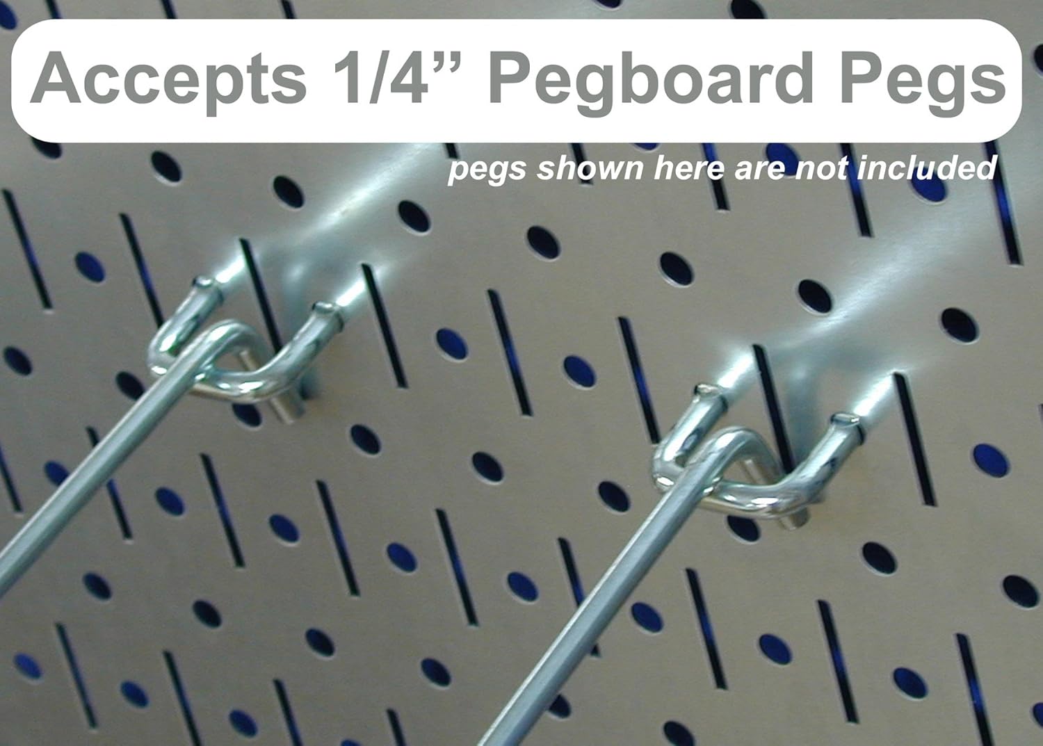 Wall Control Pegboard Organizer 4 ft. Metal Pegboard Standard Tool Storage Kit & Pegboard Shelf 6in Deep Pegboard Shelf Assembly for Pegboard and Slotted Tool Board – White