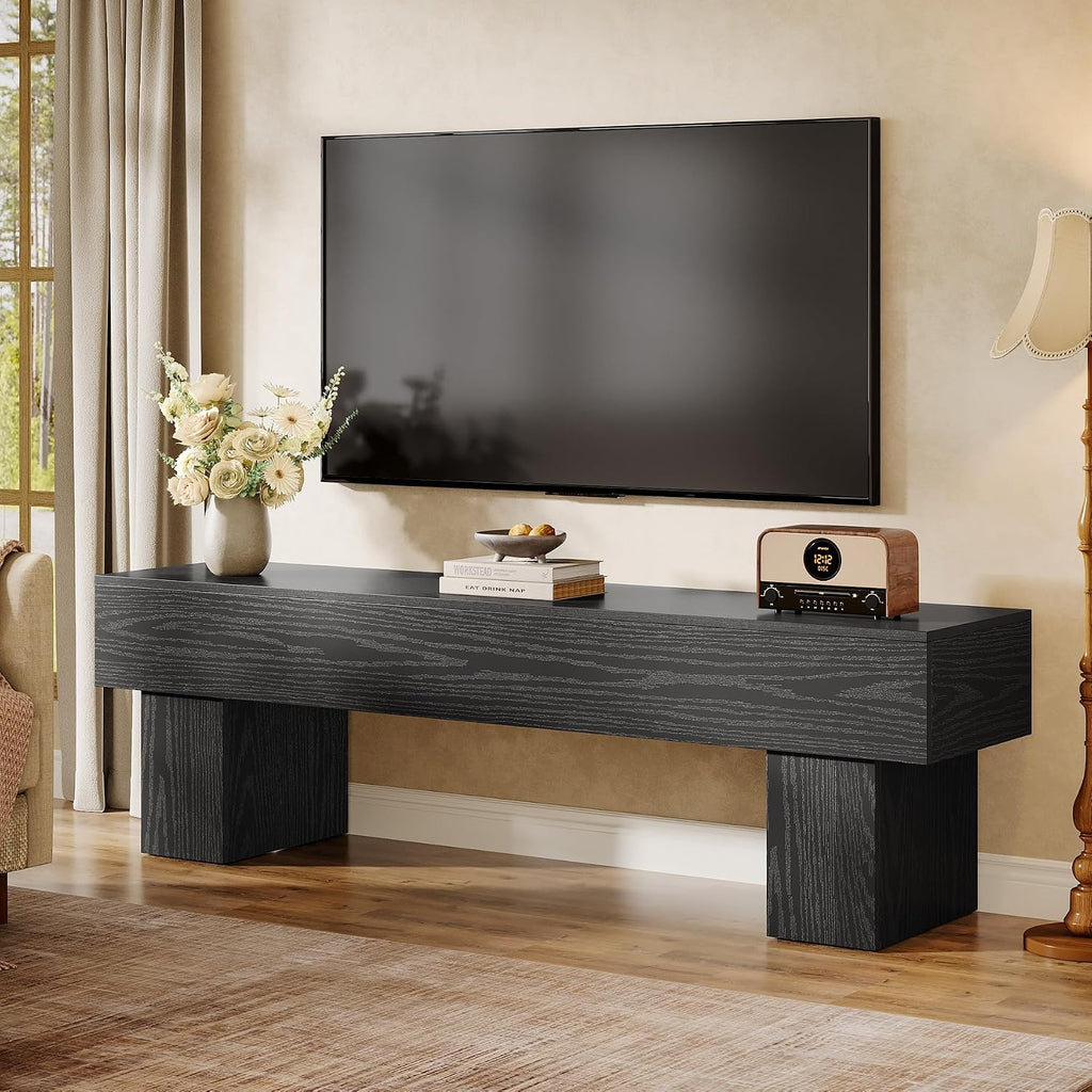Tribesigns 63' TV Stand, Farmhouse Entertainment Center, Low TV Console Table for Living Room, Long Media Console Television Stands for 55/60/65 Inch TV