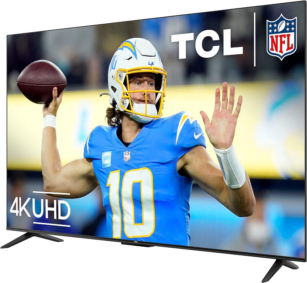 TCL 55-Inch Class S4 4K LED Smart TV with Google (55S450G, 2023 Model), Dolby Vision, HDR Pro, Atmos, Assistant Built-in Voice Remote, Works Alexa, Streaming UHD Television