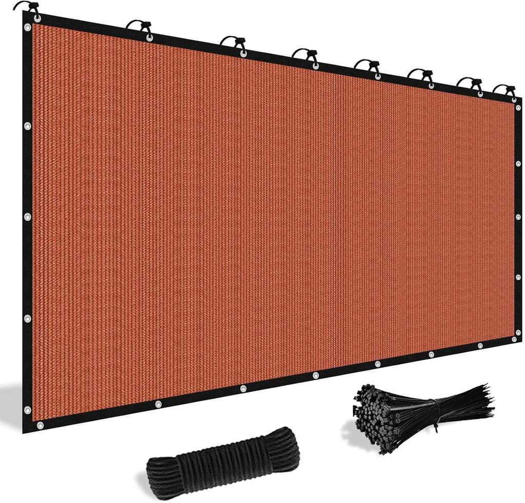 Shade&Beyond Customized Size 90% Sun Shade Cloth with Grommets, 14' X 20' Pergola Shade Cover Canopy, Mesh Tarp Sun Screens for Patio, Outdoor, Garden, Backyard GN08, Rust Red