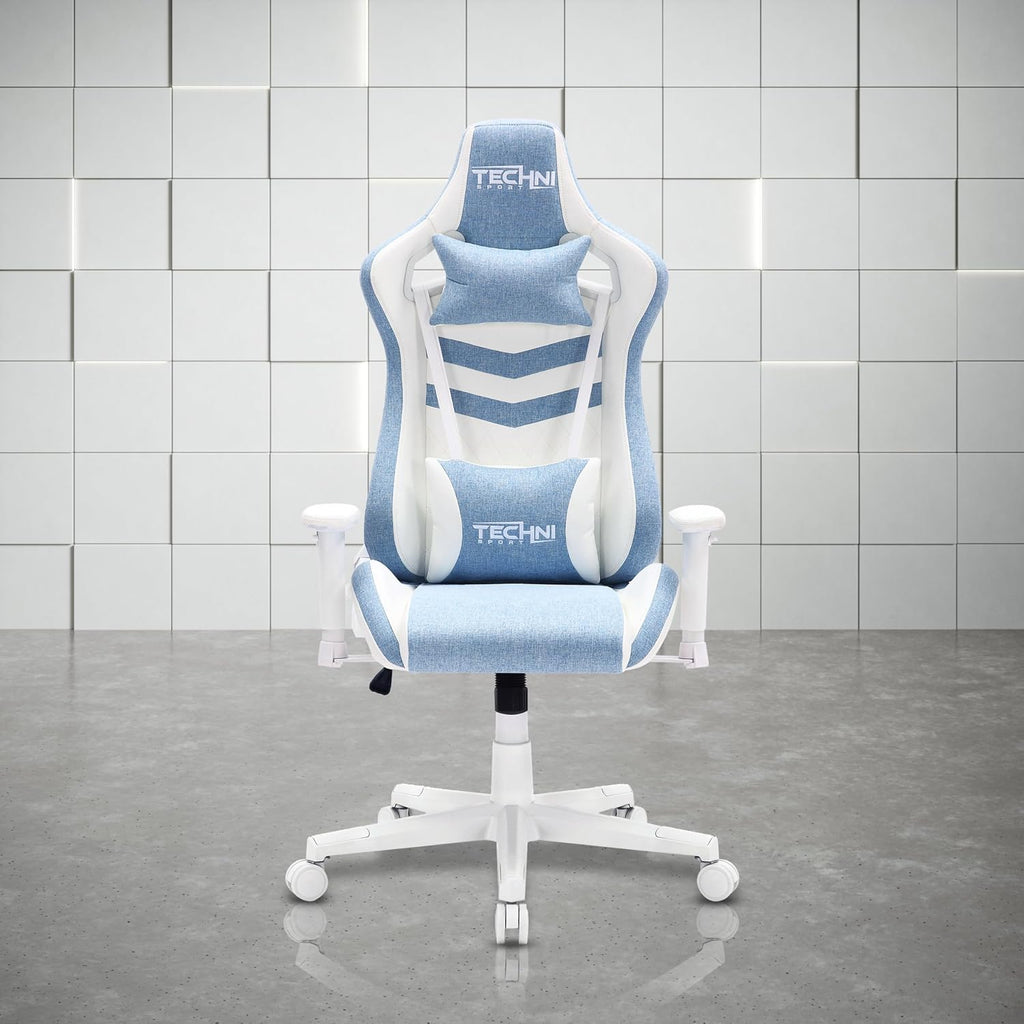 Ergonomic Office Gaming Chairs for Adults 400 Lb, High-Back Computer Desk Chair with 2D Armrests, 150° Swivel, Lumbar Support,Comfy Reclining Cute Chair for Home Computer, for Small Spaces,Blue