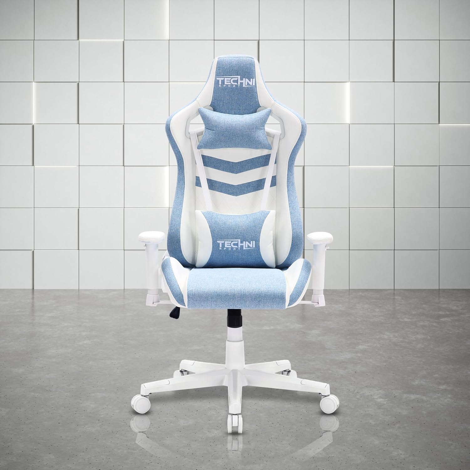 Ergonomic Office Gaming Chairs for Adults 400 Lb, High-Back Computer Desk Chair with 2D Armrests, 150° Swivel, Lumbar Support,Comfy Reclining Cute Chair for Home Computer, for Small Spaces,Blue