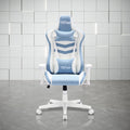 400 Lb Ergonomic High-Back Gaming Chairs for Adults,Computer Office Swivel Desk Chair with Armrests,150° Recline,Lumbar Support,Reclining Cute Comfy Chair for Home,Small Spaces Furniture,Blue