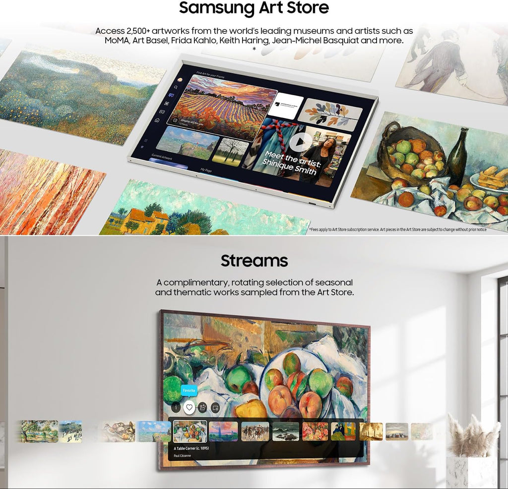 Samsung 43-Inch Class QLED 4K LS03D The Frame Series Quantum HDR Smart TV w/Dolby Atmos, Art Mode, Anti-Reflection, Customizable Frame, Slim Fit Wall Mount with Alexa Built-in (QN43LS03D, 2024 Model)