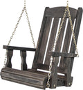Amish Casual Heavy Duty Mission Pressure Treated Swing Chair (Semi-Solid Black Stain)