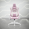 400 Lb Ergonomic High-Back Gaming Chairs for Adults,Computer Office Swivel Desk Chair with Armrests,150° Recline,Lumbar Support,Reclining Cute Comfy Chair for Home,Small Spaces Furniture,Pink
