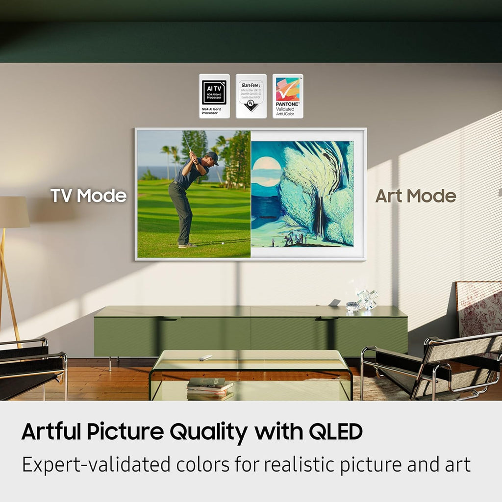 Samsung 43-Inch Class The Frame LS03F 4K QLED Smart TV (2025 Model) Slim Fit Wall Mount, Modern Frame Design, NQ4 AI Gen2 Processor, Art Mode, Artful Picture Quality, Samsung Vision AI, Alexa Built-in