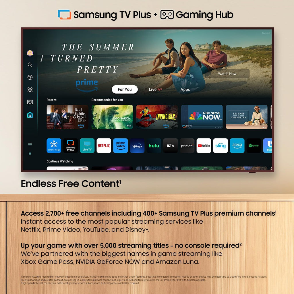 SAMSUNG 55-Inch Class QLED 4K LS03D The Frame Series Quantum HDR Smart TV w/Dolby Atmos, Art Mode, Anti-Reflection, Customizable Frame, Slim Fit Wall Mount with Alexa Built-in (QN55LS03D, 2024 Model)