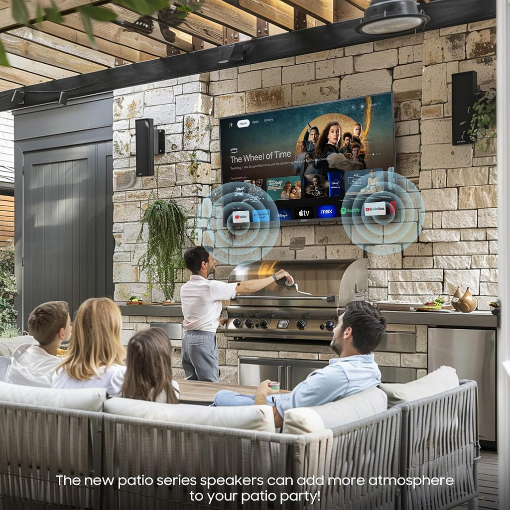 SYLVOX 50 Inch Outdoor Smart Television Weatherproof Google TV, 4K 700NIT High Brightness Temperature Resistant IP56 Waterproof TVs, Anti-Scratch, Suitable for Partial Sun (Patio Series)
