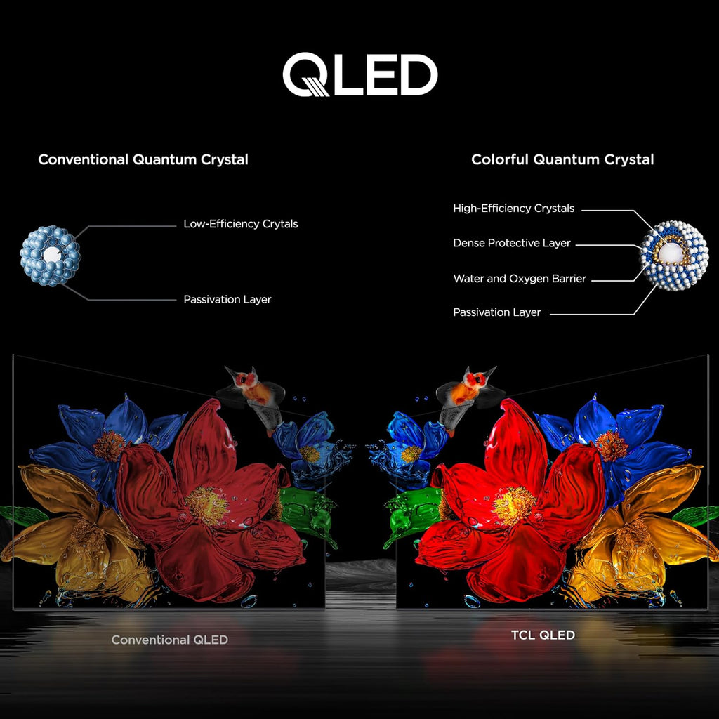 TCL 50-Inch QM6K Series QLED 4K Smart QD-Mini LED TV with Google TV (50QM6K, 2025 Model) New Halo Control System, LD500 Precise Dimming Series, High Contrast HVA Panel, 144Hz Native Panel Refresh Rate