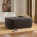 ovios 37' Plush Corduroy Ottoman, Upholstered Cloud Ottoman for Boneless Couch in a Box, Modular Sectional Couches for Living Room Bedroom, Compressed Memory Foam, No Assembly Require, Grey