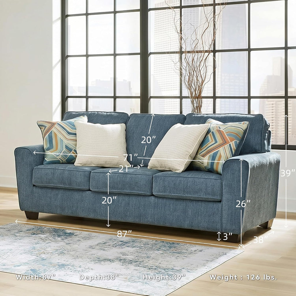 Signature Design by Ashley Cashton Casual Sofa for Living Room, Blue