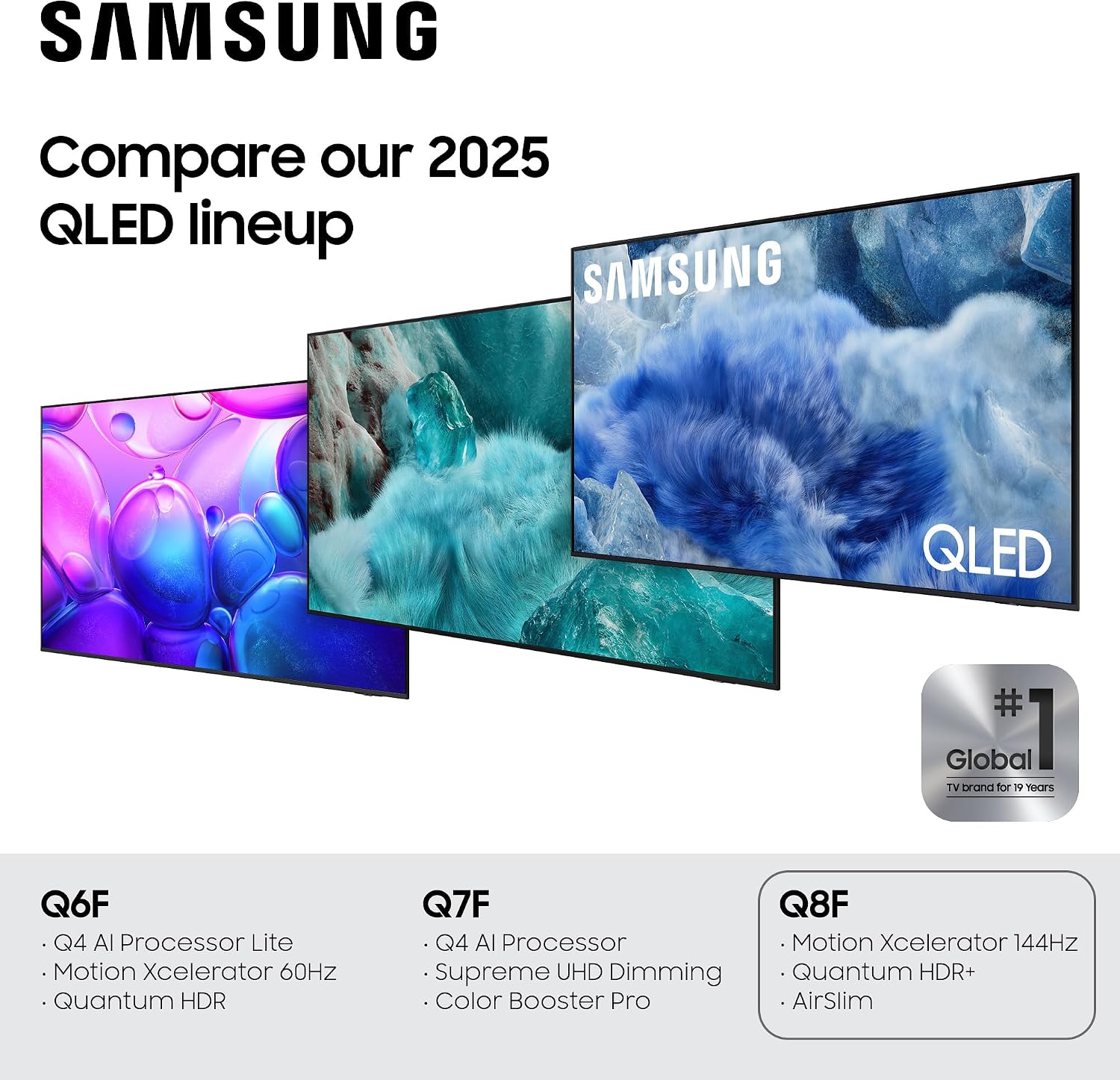 Samsung 32-Inch Class QLED Q8F 4K UHD Smart TV (2025 Model) Q4 AI Processor, 100% Color Volume with Quantum Dot, AirSlim Design, Endless Free Content, Samsung Vision AI, Alexa Built-in