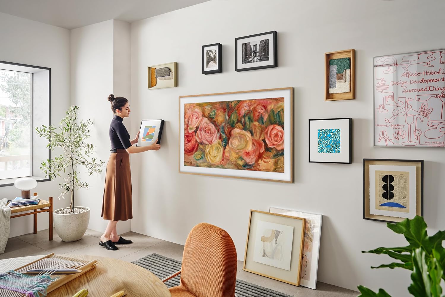 Samsung 75-Inch Class QLED 4K LS03D The Frame Series Quantum HDR Smart TV w/Dolby Atmos, Art Mode, Anti-Reflection, Customizable Frame, Slim Fit Wall Mount with Alexa Built-in (QN75LS03D, 2024 Model)