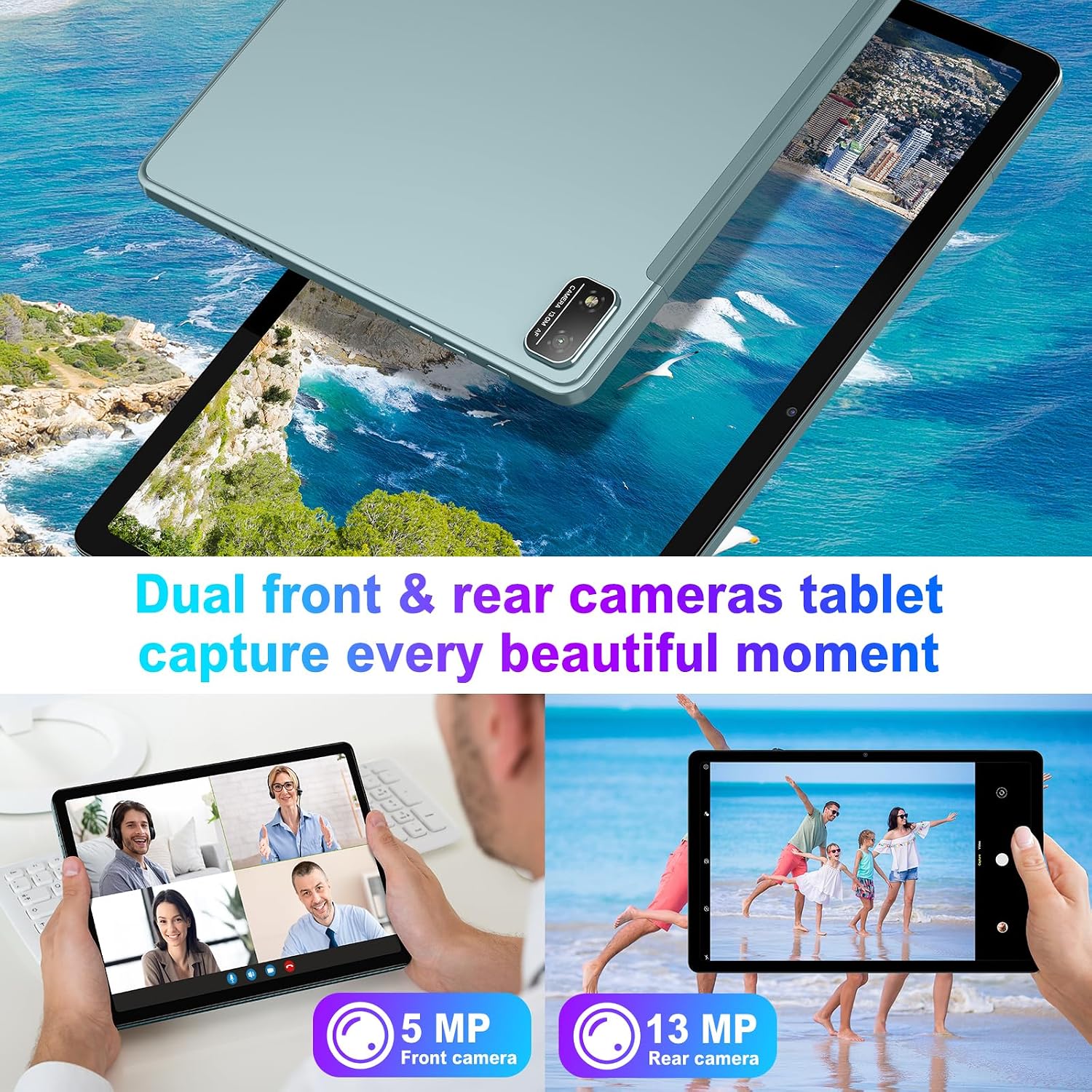AISLPC 11 Inch Tablet Android 13 Tablets 16GB RAM+256GB ROM+1TB Expand Octa-Core Tablets PC with Dual SIM Card Slot, 2K 2000 x 1200 Display, 8+13MP Dual Camera, Bluetooth5.0, GPS, 5G/2.4G WiFi
