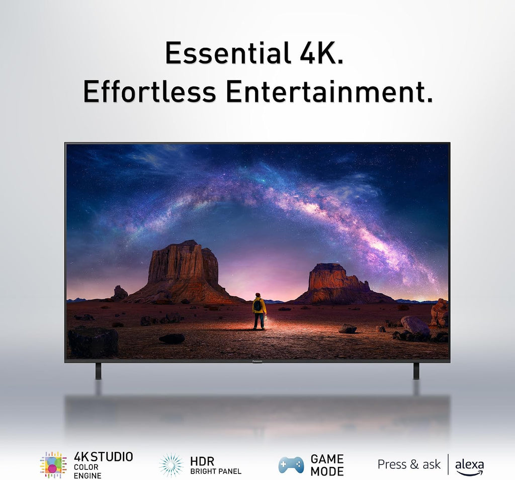 Panasonic W70 Series (2025 Model) 43' LED 4K Ultra HD Smart Fire TV, Press & Ask Alexa, Apple AirPlay, HDR10+, HDMI 2.1, and Bluetooth Support - 43W70BP