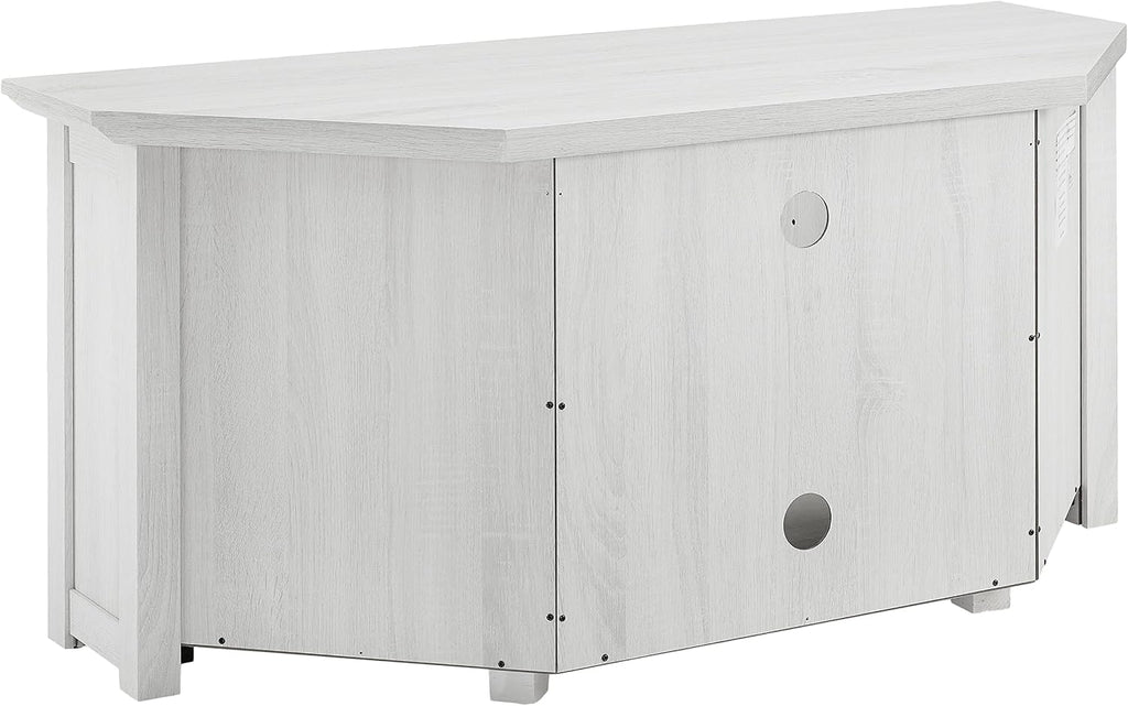 Crosley Furniture Camden TV Stand for 50+ inch TVs, Entertainment Center with Adjustable Storage Shelves, Whitewash