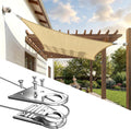 ColourTree Super Ring 14' x 20' Beige Customized Size Sun Shade Sail,Commercial Grade UPF50 Canopy Structure, Reinforced Corners & Edges, 260 GSM Fabric Heavy Duty -5 Years Warranty