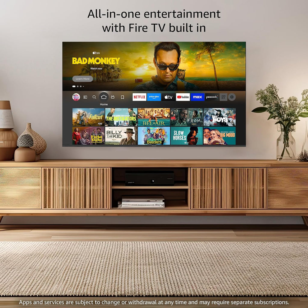 Panasonic W70 Series (2025 Model) 43' LED 4K Ultra HD Smart Fire TV, Press & Ask Alexa, Apple AirPlay, HDR10+, HDMI 2.1, and Bluetooth Support - 43W70BP