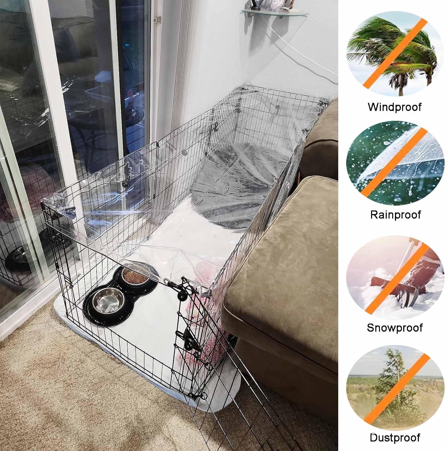 Clear Tarps Heavy Duty Waterproof 5x7 8x10 10x12 12x20' Outdoor Garden Rainproof Covering with Grommets15.75 Mil Thick Poly Tarpaulin Tear Resistant for Greenhouse Plant(13x22 FT)