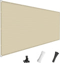 Windscreen4less 12' x 16' Sun Shade Sail Straight Edge Sun Shade Canopy Cover Outdoor with Grommets D-Ring UV Block for Pergola Backyard Patio (Beige)