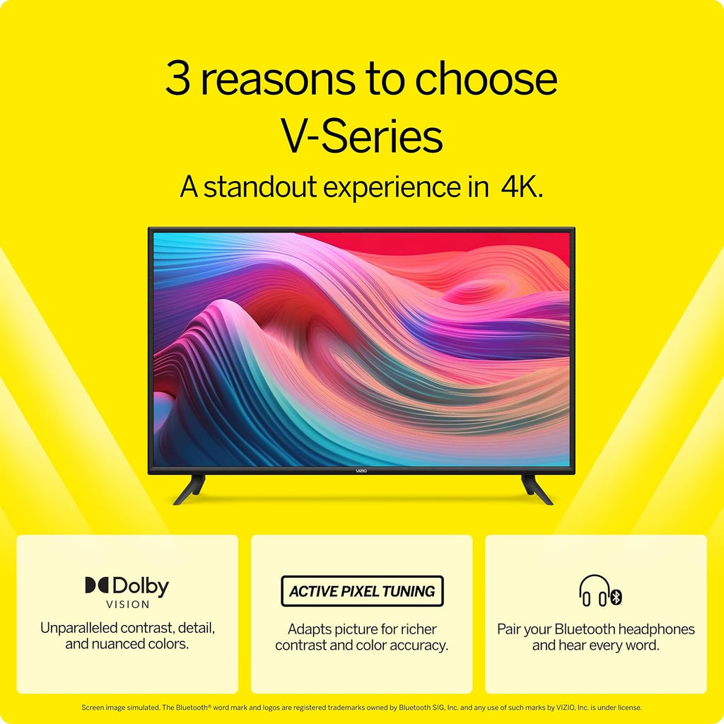 VIZIO 75-Inch V-Series 4K UHD LED Smart TV with Voice Remote, Dolby Vision, HDR10+, Alexa Compatibility, V755-J04, 2022 Model