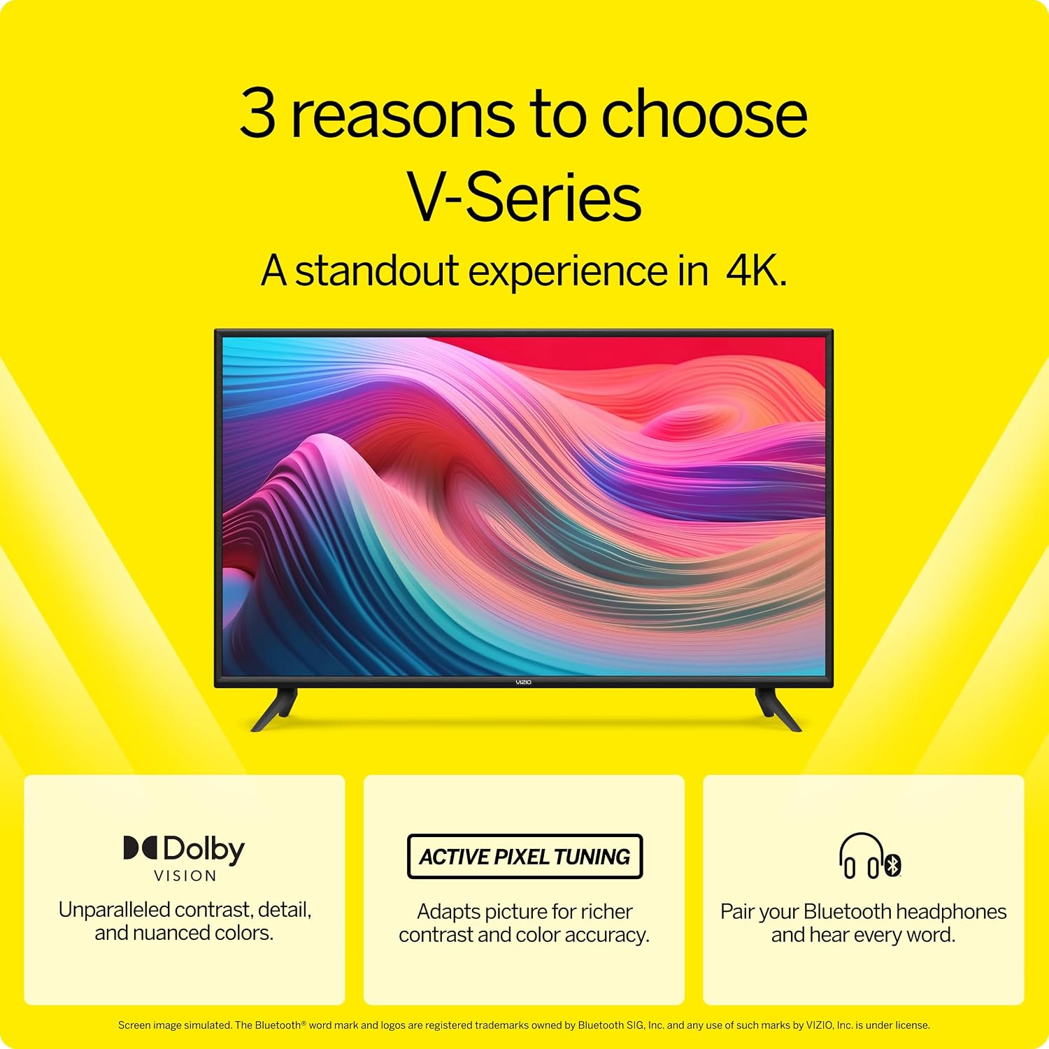 VIZIO 75-Inch V-Series 4K UHD LED Smart TV with Voice Remote, Dolby Vision, HDR10+, Alexa Compatibility, V755-J04, 2022 Model