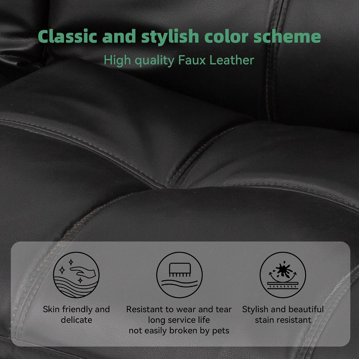 Opoiar 71' L Covertible Futon Sofa Bed,Faux Leather Futon Couch, Memory Foam Modern Loveseat Sleeper, Small Splitback Sofa Couches for Living Room,RV,Home Office,Apartment,Matte Black