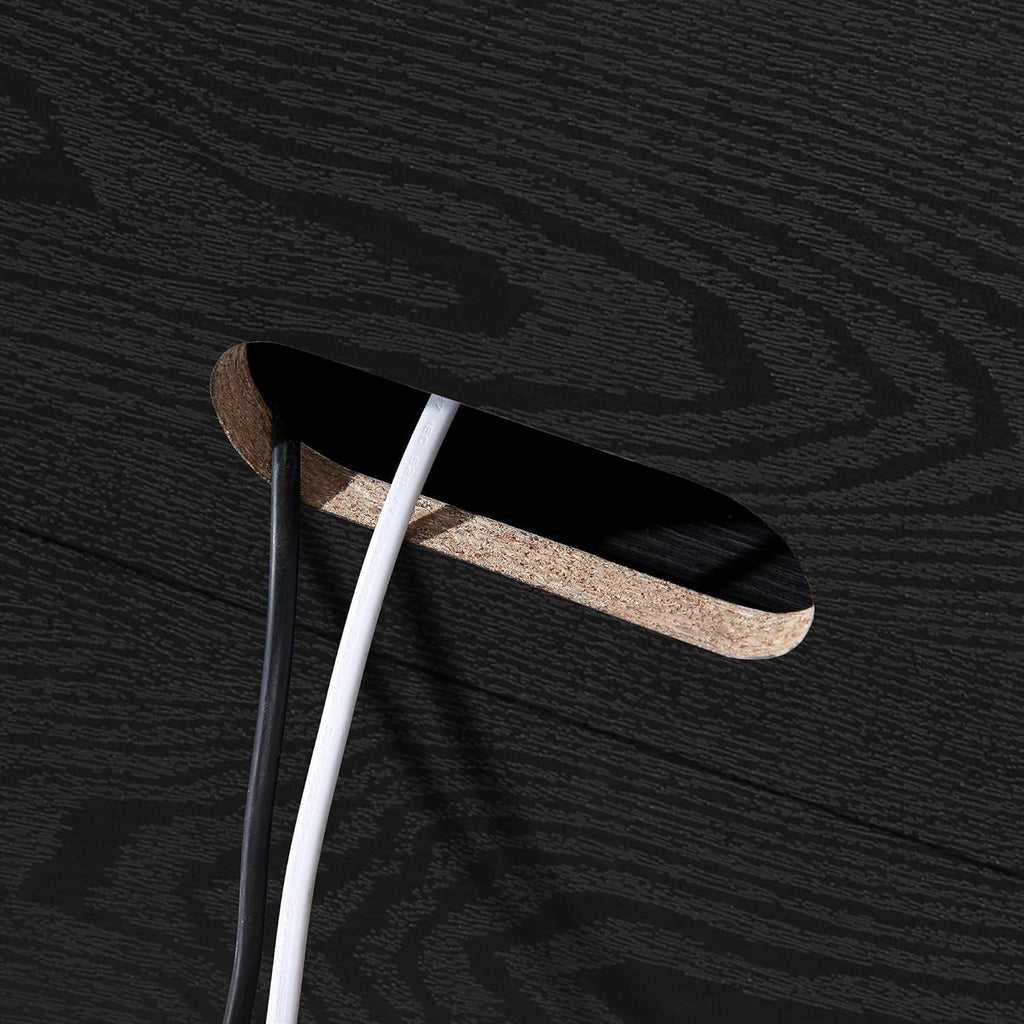 Henn&Hart Tillman Rectangular TV Stand for TV's up to 80' in Black Grain | Rectangular, for TV's, in Black Grain